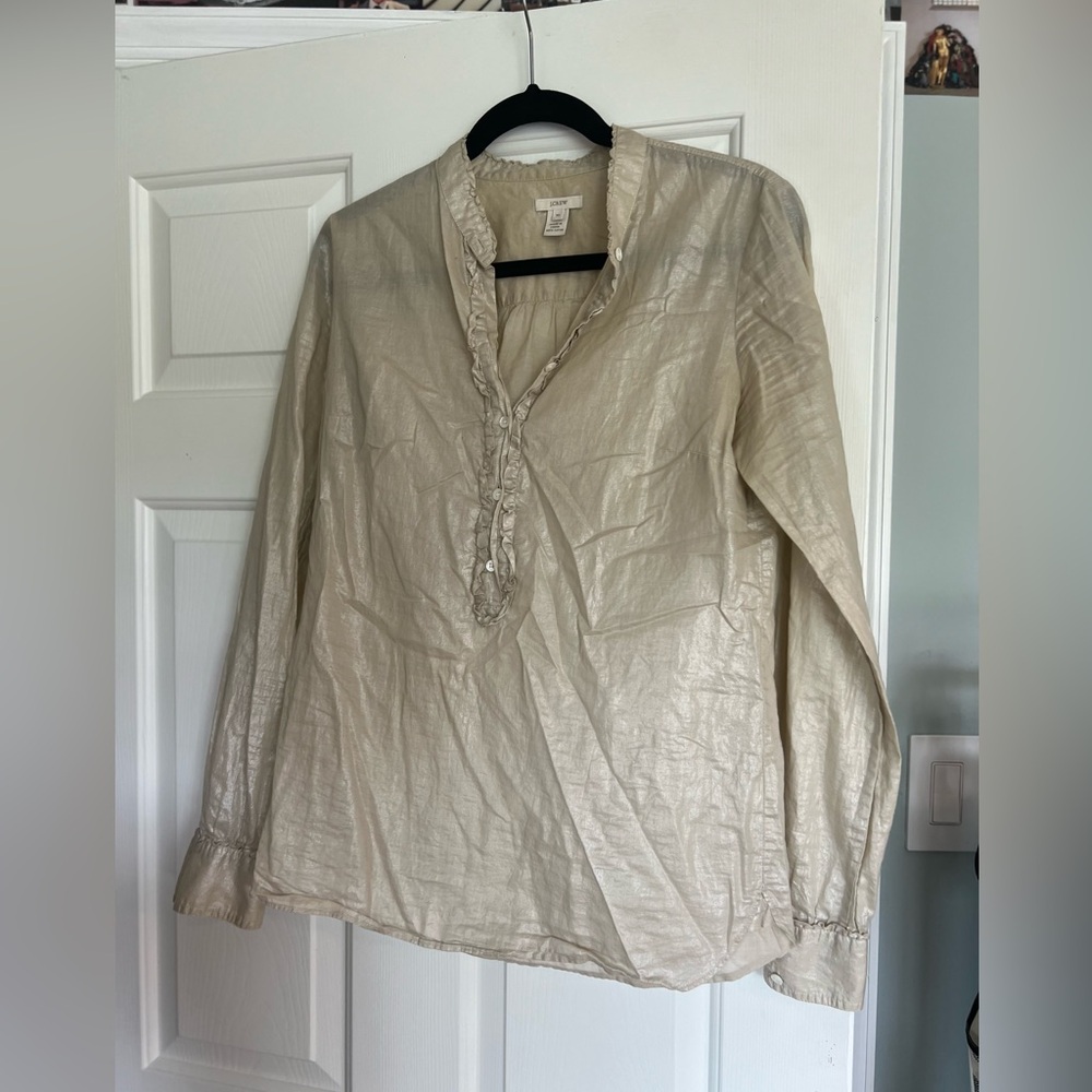 Shiny gold blouse. - J.Crew - Perfect for work